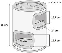 Krabton Enes S &ndash; Grijs Krabmeubel voor Katten