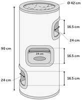 Krabton Enes M &ndash; Grijs Krabmeubel voor Katten
