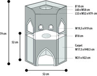 Donkergrijs Krabmeubel voor Katten
