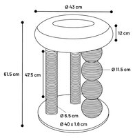 Krabpaal Duchess Grijs &amp; Wit