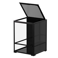 Terrarium knockdown Zwart + terrariumkast 45x45x136cm