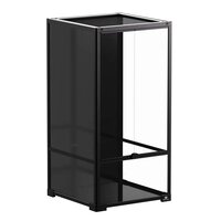 Terrarium knockdown Zwart + terrariumkast 45x45x166cm