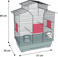 Vogelkooi Numfor 1  &ndash; Witte Binnenkooi voor Parkieten en Kanaries