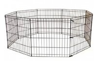 Puppyren zwart uitvouwbaar 560x60cm