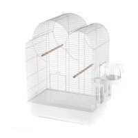 Vogelkooi Duvo Eliza &ndash; Witte Binnenkooi voor Parkieten, Agaporniden en Valkparkieten