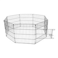 Puppyren met deur &amp; net &amp; haken zwart