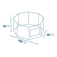 Puppyren met deur &amp; net &amp; haken zwart