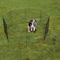 Puppyren met deur &amp; net &amp; haken zwart