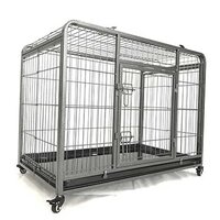 Hondenbench Duvo+ Heavy Duty M &ndash; Extra Robuuste Bench met IJzeren Frame, 2 Deuren, Veiligheidssloten &amp; Wielen 79x53x61 cm