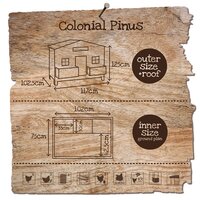 Kippenhok Woodland Colonial Pinus &ndash; Houten Kippenhok met Bloembakken voor 4 Kippen 117x102,5x125 cm