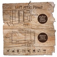 Houten Kippenhok Loft Attic Pinus &ndash; Woodland Buitenhok voor 4-6 Kippen