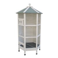 Woodland Voli&egrave;re Hexagon Cottage &ndash; Houten Buitenvoli&egrave;re voor Vogels