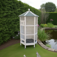 Woodland Voli&egrave;re Hexagon Cottage &ndash; Houten Buitenvoli&egrave;re voor Vogels