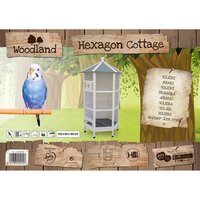 Woodland Voli&egrave;re Hexagon Cottage &ndash; Houten Buitenvoli&egrave;re voor Vogels