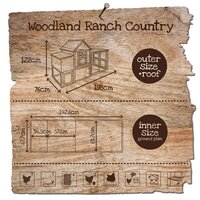 Houten Kippenhok Ranch &ndash; Woodland Buitenhok met Ren voor 3-4 Kippen