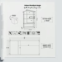 Woodland Voli&egrave;re Chirpy Court &ndash; Zwart/Bruine Buitenvoli&egrave;re voor Vogels
