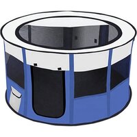 Puppyren rond nylon blauw