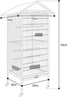 Actie ! Voli&egrave;re Serengeti &ndash; Zwarte Binnenvoli&egrave;re voor Parkieten en Kanaries