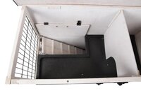 Konijnenhok Combi 1 Rustic Grijs &ndash; Compact buitenhok met verdieping