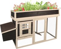 Houten Kippenhok Flora Country Bruin &ndash; Flamingo Buitenhok met Ren voor 2-3 Kippen