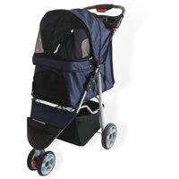 Hondenbuggy Modern Donkerblauw 3 wielen