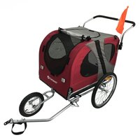 Hondenfietskar - Met Jogger Functie - Rood - Medium