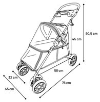 Hondenbuggy Damio Rood