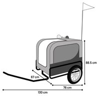 Hondenfietskar Tybalt Zwart