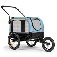 Hondenfietskar - Hondenbuggy VARIO 2-in-1 Blauw Zwart