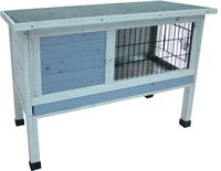 Konijnenhok Bugs Cottage Grijs &ndash; Houten buitenhok met nachthok en ren