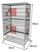 Voli&egrave;re Valor &ndash; Antraciet Binnenvoli&egrave;re voor Parkieten en Kanaries
