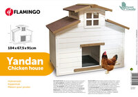 Houten Kippenhok Yandan Scandic Wit &ndash; Flamingo Buitenhok voor 2 Kippen