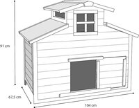 Houten Kippenhok Yandan Scandic Wit &ndash; Flamingo Buitenhok voor 2 Kippen