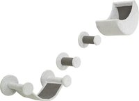 Katten Klimset Trixie voor aan de Muur Wit/Grijs &ndash; Wandklimset met Lounger, Hangmat &amp; 2 Treden, Sisal Krabvlakken