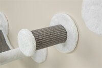Katten Klimset Trixie voor aan de Muur Wit/Grijs &ndash; Wandklimset met Lounger, Hangmat &amp; 2 Treden, Sisal Krabvlakken