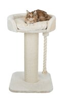 Krabpaal Trixie XXL Klara Cr&egrave;me &ndash; Compacte Krabpaal voor Grote Katten met Mandje &amp; Natuursisal 60x60x100 cm