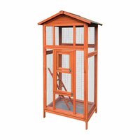 Voli&egrave;re Vita Hout &ndash; Houten Buitenvoli&egrave;re voor Parkieten &amp; Kanaries 83x60x160 cm