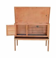 Konijnenhok Topmast Rex Hout &ndash; Buitenhok met Nachthok voor Konijn en Cavia 91x45x77 cm