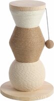 Krabpaal Flamingo Stubbs &ndash; Dennenhout Krabpaal met Jute &amp; Katoen Touwen &amp; Speeltje 19,5 cm