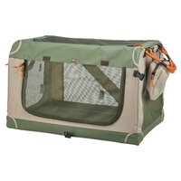 Trixie kennel comfy bench stof / reismand olijfgroen / beige