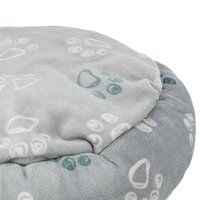 Hondenmand Trixie Jimmy Soft Rond Lichtgrijs &ndash; Knusse Pluche Hondenmand met Wendbaar Kussen &ndash; &Oslash; 50 / 70 cm