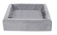 Bia bed royal fluweel hoes voor hondenmand grijs