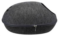 Kattenmand Trixie Relax Iglo Liva Antraciet &ndash; Knusse Vilten Kattenmand met Kussen 40x24x47 cm