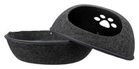 Kattenmand Trixie Relax Iglo Liva Antraciet &ndash; Knusse Vilten Kattenmand met Kussen 40x24x47 cm