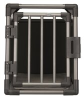 Vervoersbox Trixie Aluminium Grafiet &ndash; Autobench voor de Hond met Veiligheidssluiting &ndash; 3 Maten: S / M / M-L (48-86 cm)