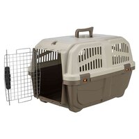 Transportbox Trixie Skudo Taupe/Zand &ndash; Reisbox voor Hond &amp; Kat, Vliegtuig-geschikt &ndash; 4 Maten: S-M t/m L (68-105 cm)