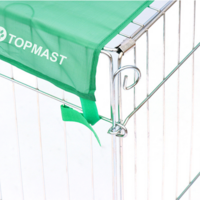Konijnenren Topmast Verzinkt Staal Maat XL &ndash; Ruime Inklapbare Buitenren voor Konijnen &amp; Knaagdieren 144x112x60 cm