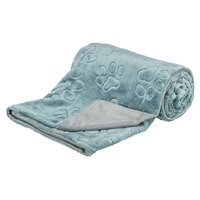 Hondendeken Trixie Barry Softpluche Blauw/Grijs &ndash; Zachte Tweelaags Deken met Velours-look &ndash; 2 Maten: 100x75 / 150x100 cm