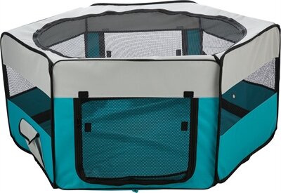 Kleindierenren Trixie Inklapbaar &ndash; Ren voor Binnen & Buiten met Uitneembare Bodem, Net & Transporttas 130x130x55 cm