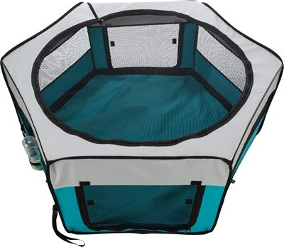 Kleindierenren Trixie Inklapbaar &ndash; Ren voor Binnen & Buiten met Uitneembare Bodem, Net & Transporttas 130x130x55 cm